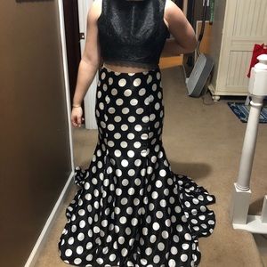 Two piece prom dress